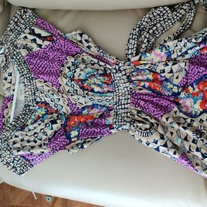 RARE Beaded Grecian Style Art Deco Style Colorful Dress